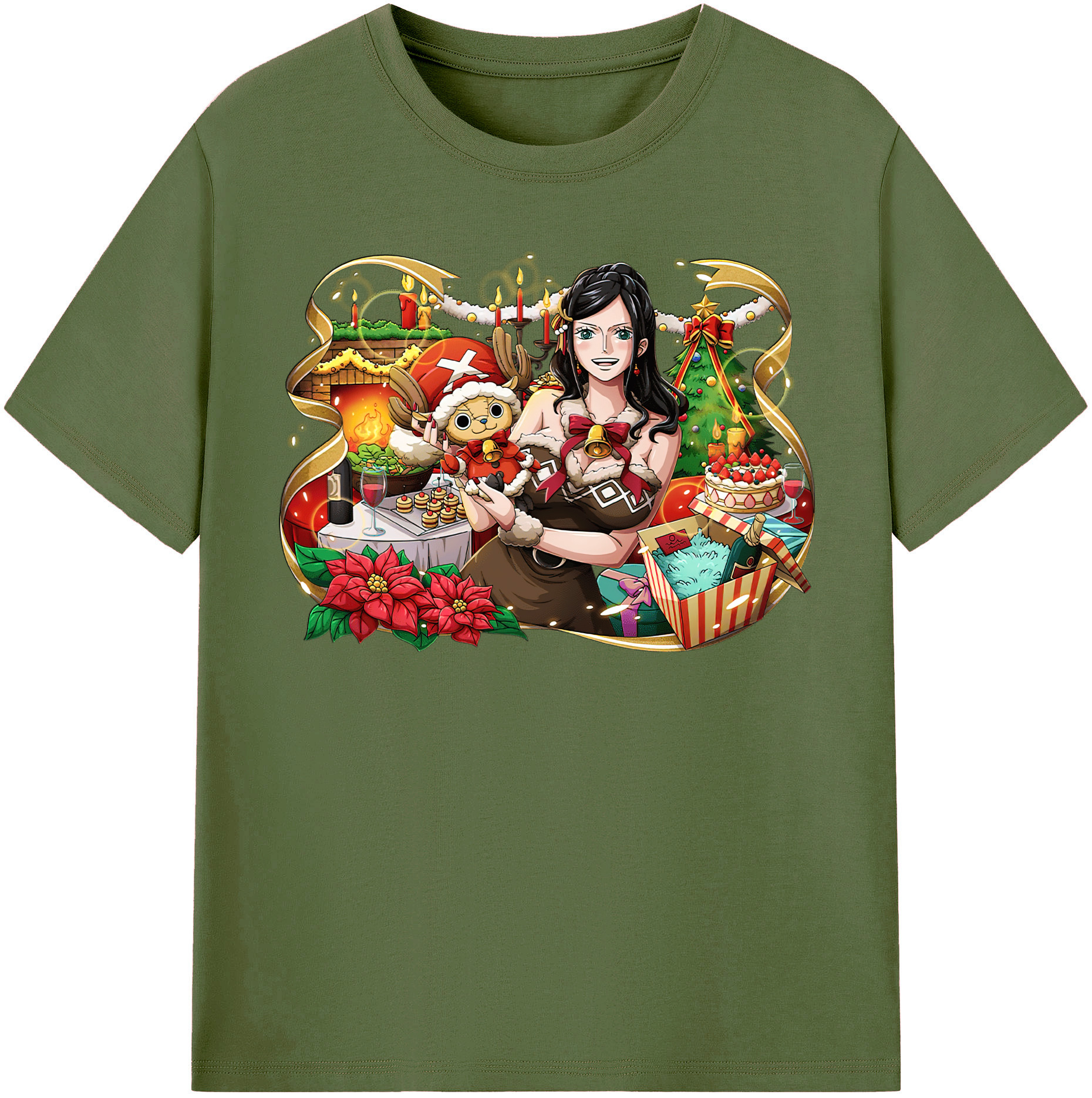 ワンピース ニコ・ロビン ONE PIECE Nico Robin 綿100％半袖Tシャツ（フロントプリント）